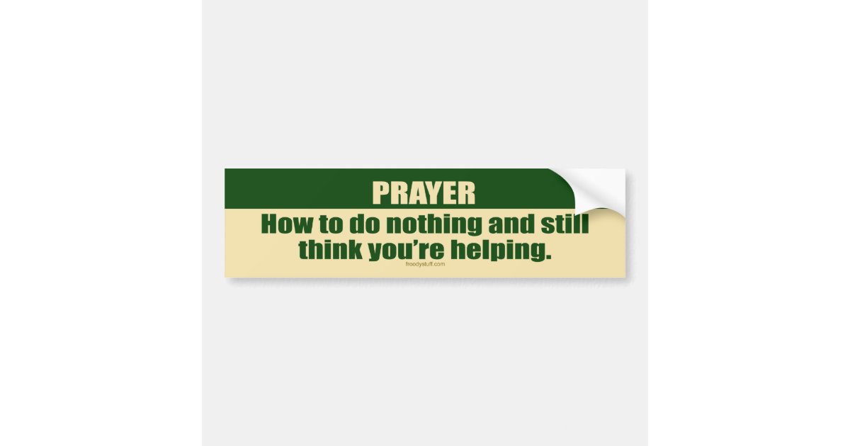 Prayer Bumper Sticker Zazzle