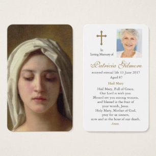 Prayer Card Funeral   Charity