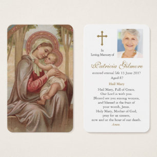 Prayer Card Funeral   Mother Most Admirable