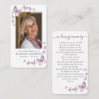 Prayer Card | Lilac Butterflies Photo