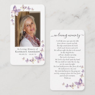 Prayer Card   Lilac Butterflies Photo