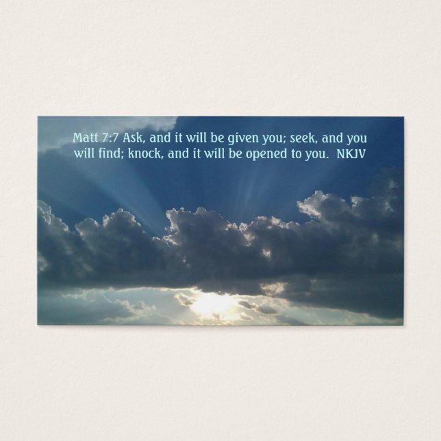 Prayer card Matt 7:7 (Front)
