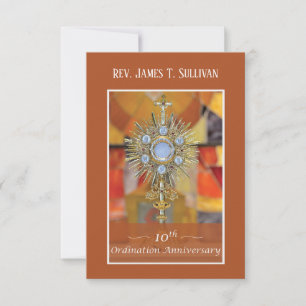 Prayer Card Name 10th Ordination Anniversary Host