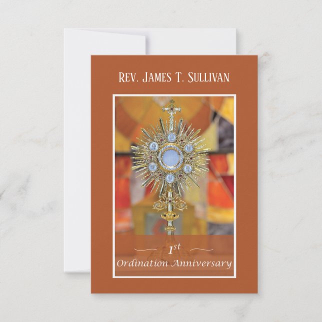 Prayer Card Name 1st Ordination Anniversary Host (Front)