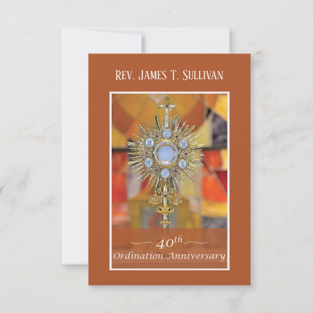 Prayer Card Name 40th Ordination Anniversary Host (Front)