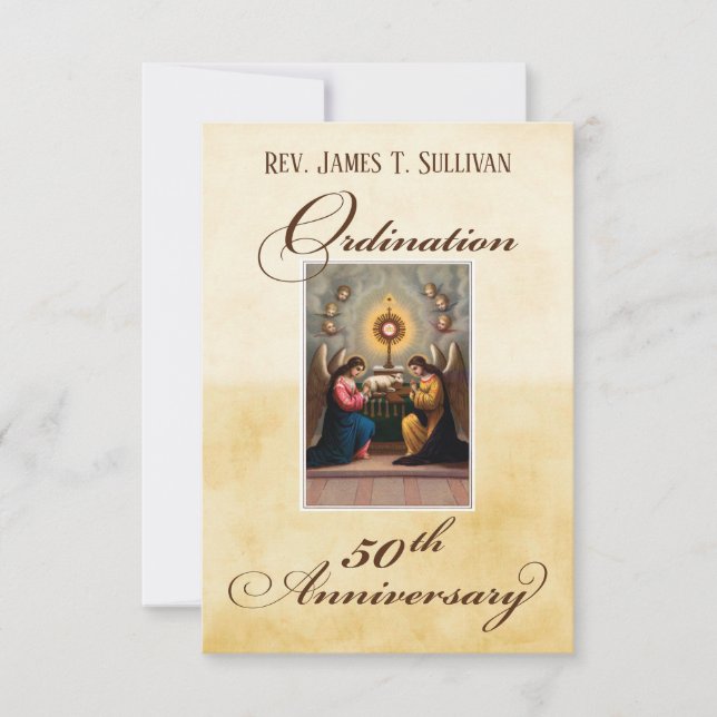 Prayer Card Name 50th Ordination Anniversary Altar (Front)