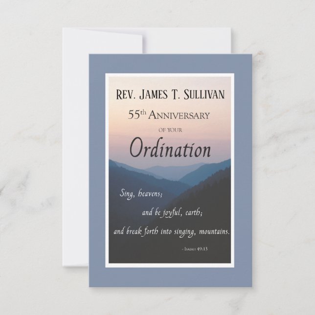 Prayer Card Name 55th Ordination Anniversary (Front)