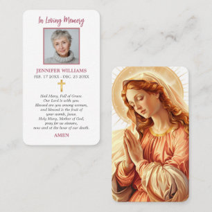 Prayer Card Our Lady of Comfort and Compassion