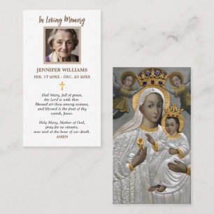 Prayer Card Our Lady of Healing Divine Mercy