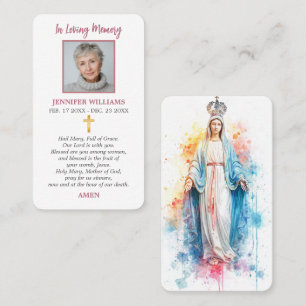 Prayer Card Our Lady of Knock Virgin Mary