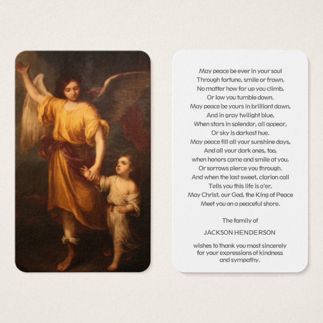 Prayer Cards | Ángel de la Guarda (Front & Back)