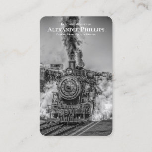 Prayer Cards   B&W Steam Train Deluxe
