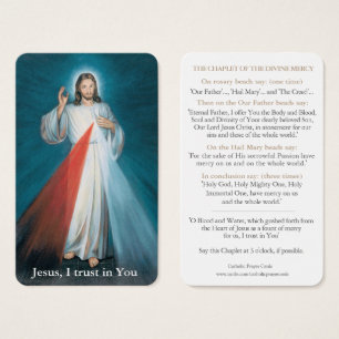 Prayer Cards Chaplet of Divine Mercy