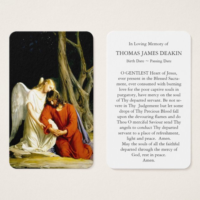 Prayer Cards | Comforting Angel (Front & Back)
