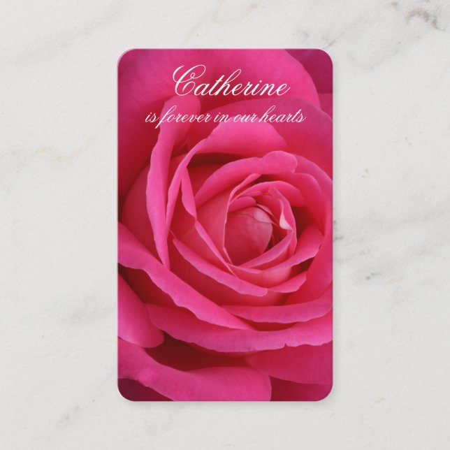 Prayer Cards | Deep Pink Rose (Front)