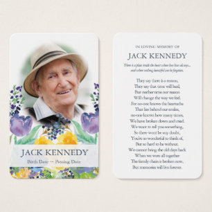 Prayer Cards   Floral Blue