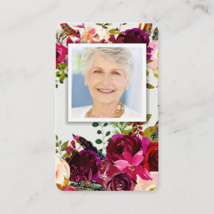 Prayer Cards   Floral Bordo Deluxe