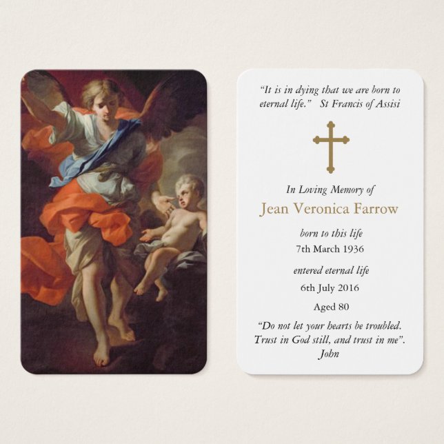 Prayer Cards | Guardian Angel 1 (Front & Back)