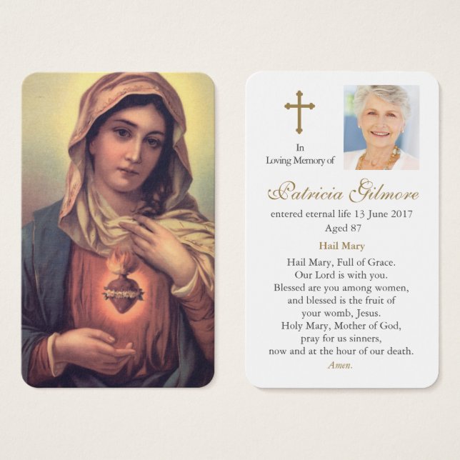 Prayer Cards | Heart of Mary 1 (Front & Back)