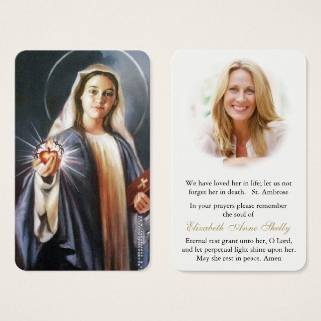 Prayer Cards | Holding The Sacred Heart (Front & Back)