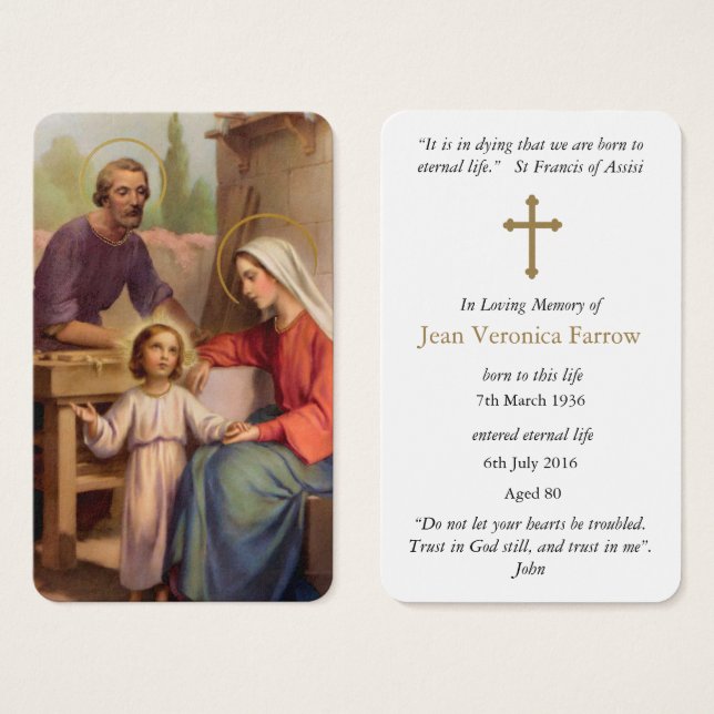 Prayer Cards | Holy Family 4 (Front & Back)