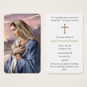 Prayer Cards   Holy Mother
