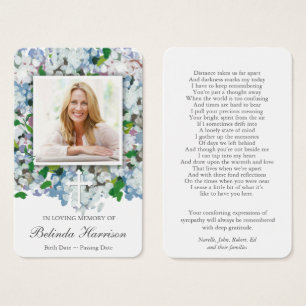 Prayer Cards Hydrangea & Cross
