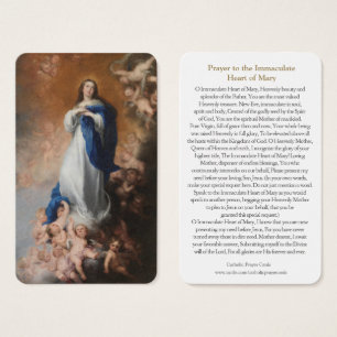 Prayer Cards   Immaculate Heart 010