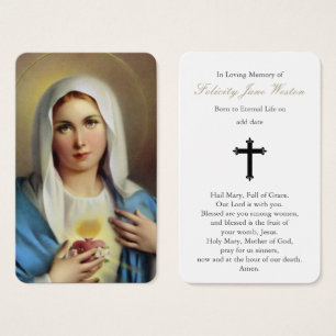 Prayer Cards   Italian Mary