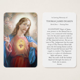 Prayer Cards   Jesus Sacred Heart