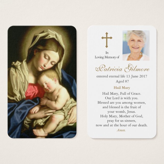 Prayer Cards | Madonna and Child (Front & Back)