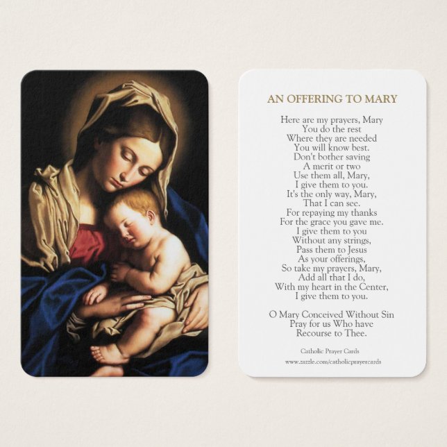 Prayer Cards | Mary & Baby Jesus (Front & Back)
