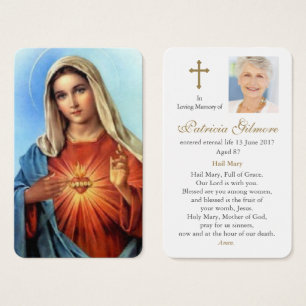 Prayer Cards   Mary Sacred Heart