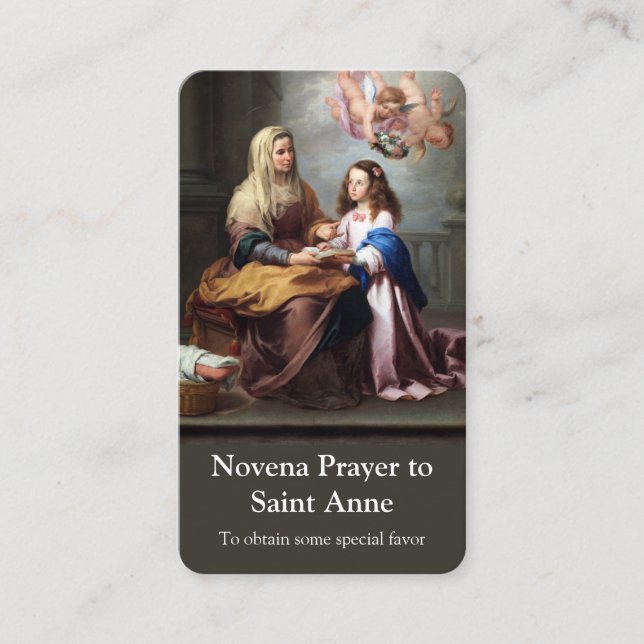 Prayer Cards | Novena Prayer St. Anne (Front)