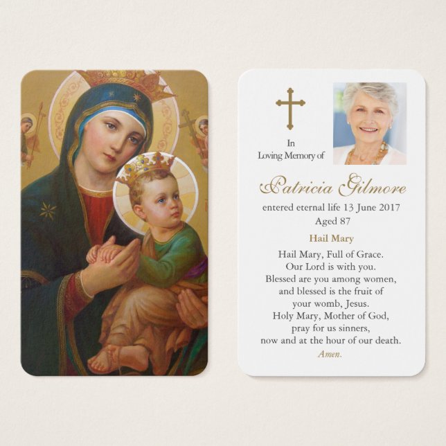 Prayer Cards | Our Lady Perpetual Help 1 (Front & Back)