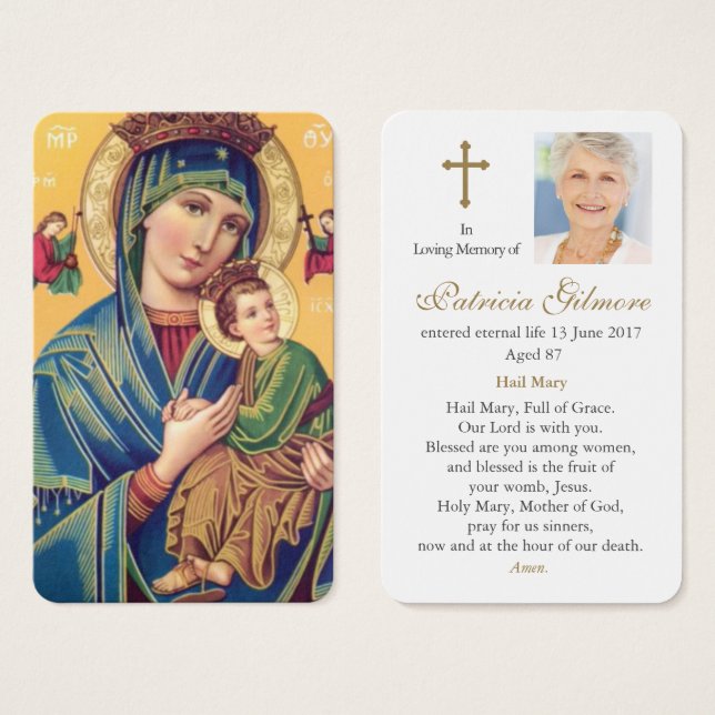 Prayer Cards | Our Lady Perpetual Help 2 (Front & Back)