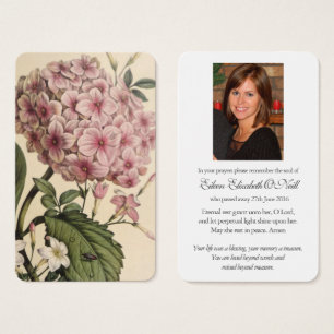 Prayer Cards Pink Hydrangea