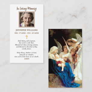 Prayer Cards Religious Virgin Mary and Angels