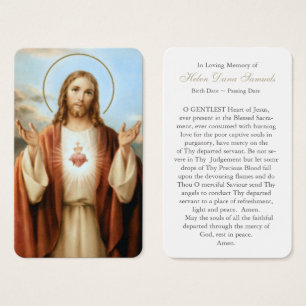Prayer Cards   Sacred Heart Jesus 3