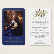 Prayer Cards | Saint Cecilia
