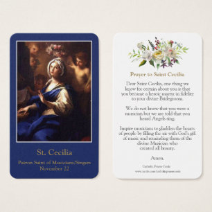 Prayer Cards   Saint Cecilia