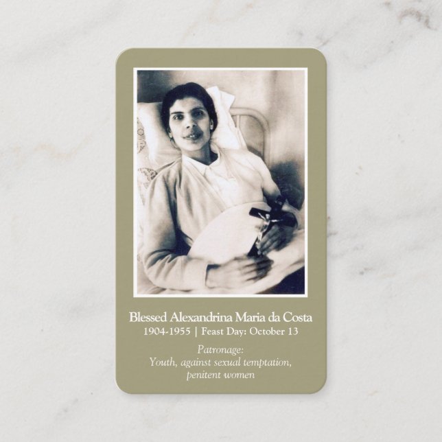 Prayer Cards Saints | Blessed Alexandrina 1 (Front)