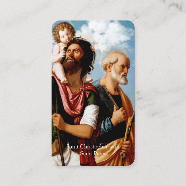 Prayer Cards | Saints Christopher & Peter (Front)