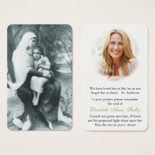 Prayer Cards   St Anne & Child Mary