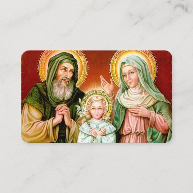 Prayer cards | St Anne, St Joachim & Mary (Front)