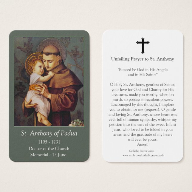 Prayer Cards | St Anthony 02 (Front & Back)