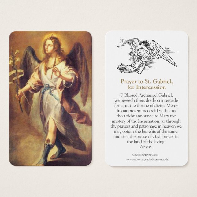 Prayer Cards | St. Gabriel 1 (Front & Back)