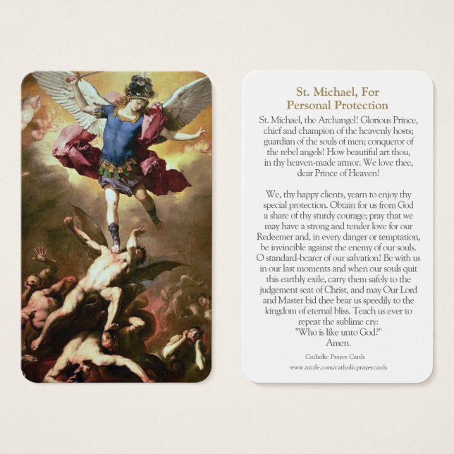Prayer Cards | St. Michael 1 (Front & Back)