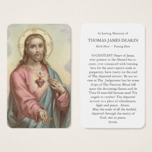 Prayer Cards   Sweet Heart of Jesus