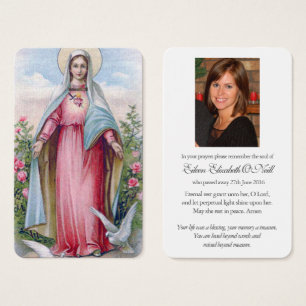 Prayer Cards   Vintage Heart Mary